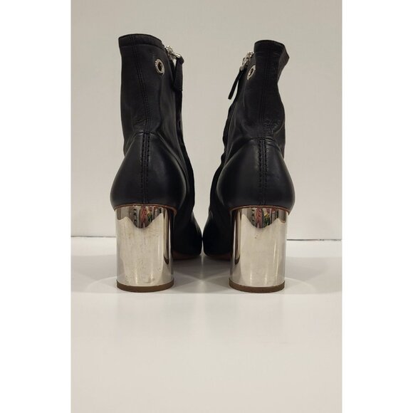 Proenza Schouler Leather Ankle Boots Women SZ 36.5M (US Size 6) Black Zipper - Picture 8 of 10